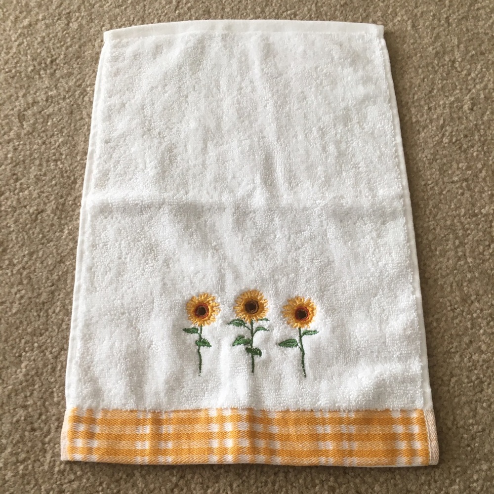 Sunflowers washcloth